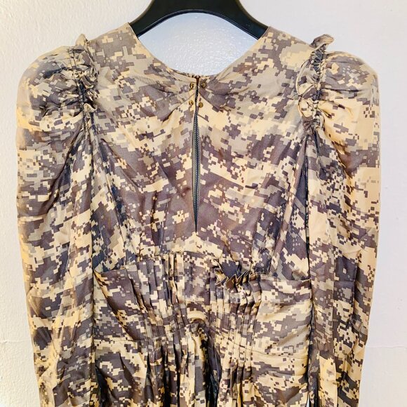 NWT 100% Silk Thomas Wylde Camouflage print Dress - Picture 7 of 9